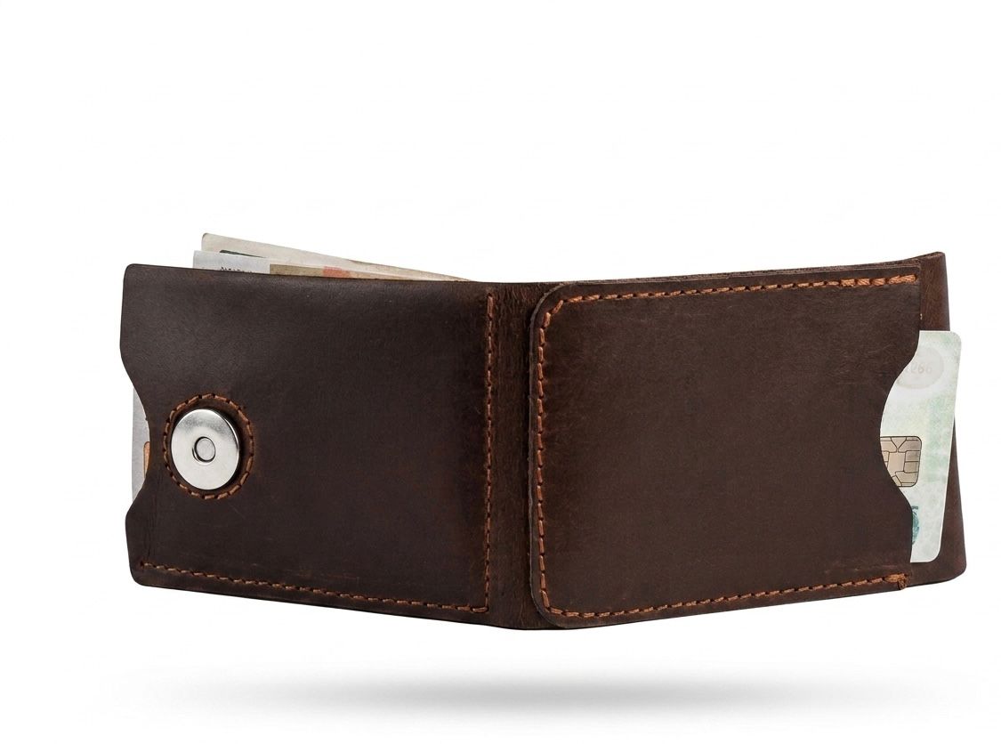 SMART LEATHER WALLET SILM AND LIGHTWEIGHT DESIGN
